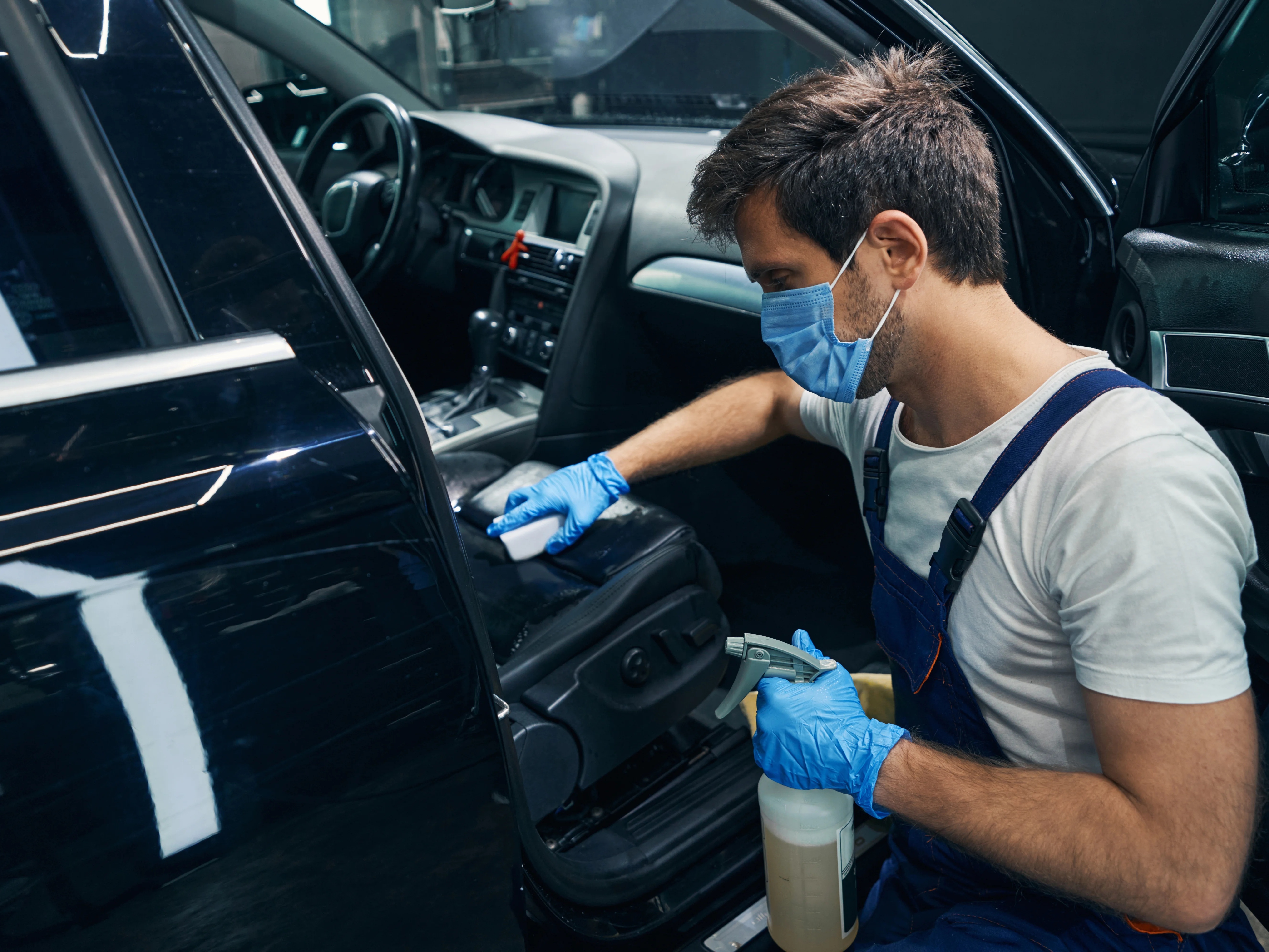 Pristine clean car interior after detailing